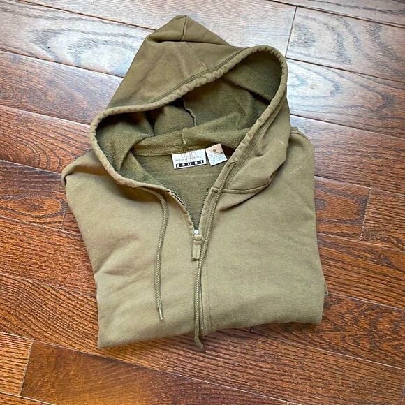 Paul‎ Harris Design Hooded Sweat Shirt. Size Medium. Olive Green - Picture 3 of 7